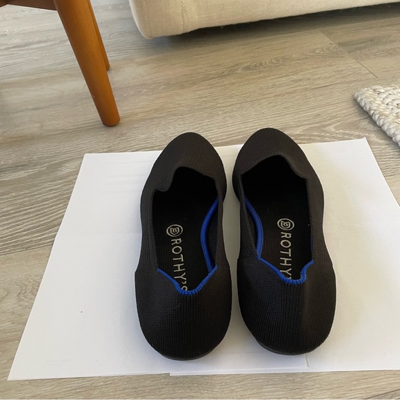 Rothy’s The Loafer black round toe flats shoes size 9.5 - Picture 4 of 6